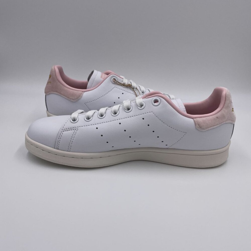 adidas Stan Smith White / Pink Womens Shoes - Picture 2 of 8